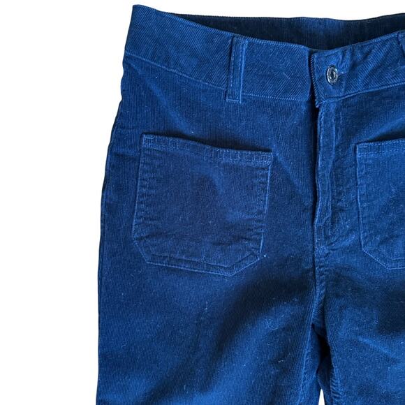 Vanessa Bruno Dompay Flare Pants in Navy Blue Corduroy Size 36/ US 4 - Picture 5 of 7
